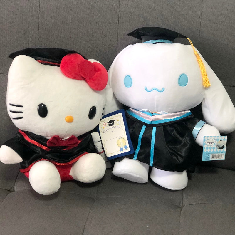 Hello Kitty & Friends 14" Graduation Plush Doll Sanrio Kuromi My Melody Cinnamoroll Little Twin Stars A Cute Shop - Inspired by You For The Cute Soul 