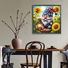 Sunflower Gnome 5D Square Drill Diamond Painting Kit 35x35cm for Adults Beginners DIY Home Decor Gift