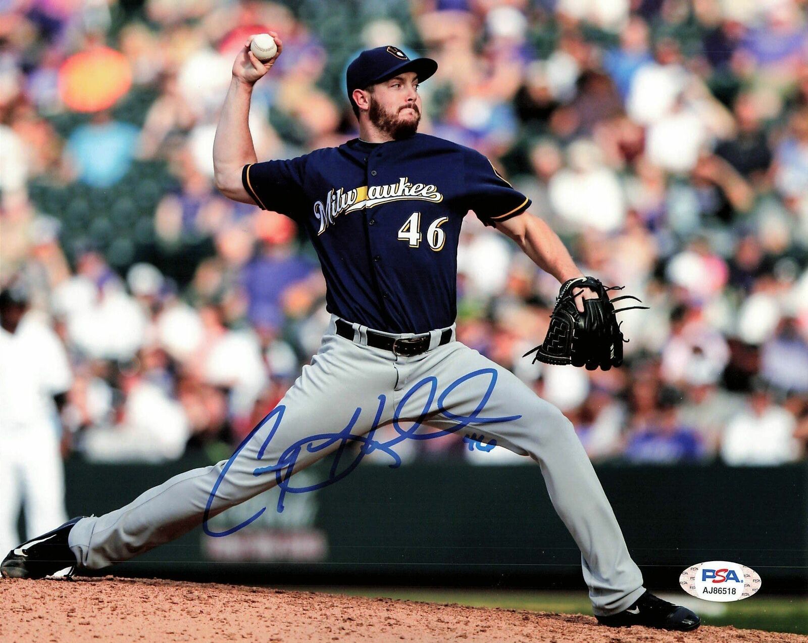 COREY KNEBEL signed 8x10 Photo Poster painting PSA/DNA Milwaukee Brewers Autographed