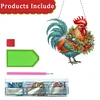 Diamond Painting Acrylic Christmas Farm Chicken Pendant Wall Door Decoration
