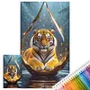 Tiger in Teardrop Globe-11CT Stamped Cross Stitch 40*70cm(Big Size) tapestrymarket