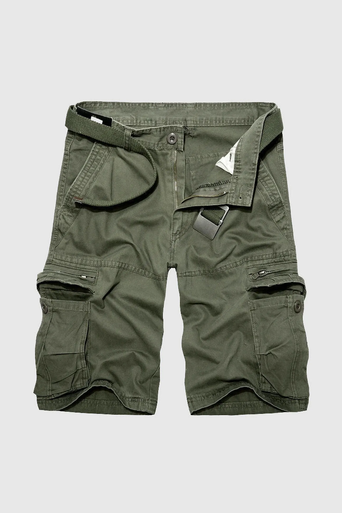 Men's Cotton Cargo Shorts &ndash; Explorer Zip-Pocket Summer Shorts