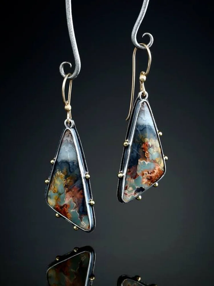 Colored Marble Earrings