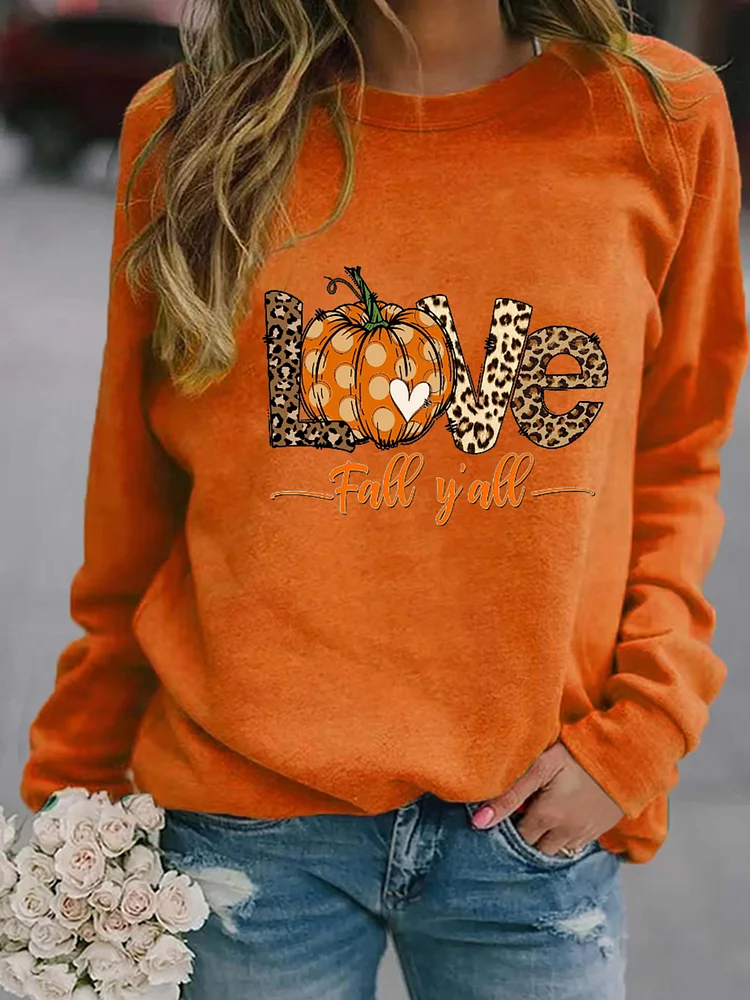 Women's IT'S FALL Y'ALL Print Sweatshirt