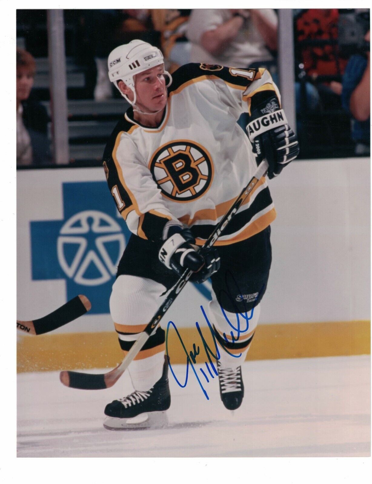 Joe Mullen Boston Bruins Signed 8x10 Hockey Photo Poster painting W/Our COA A