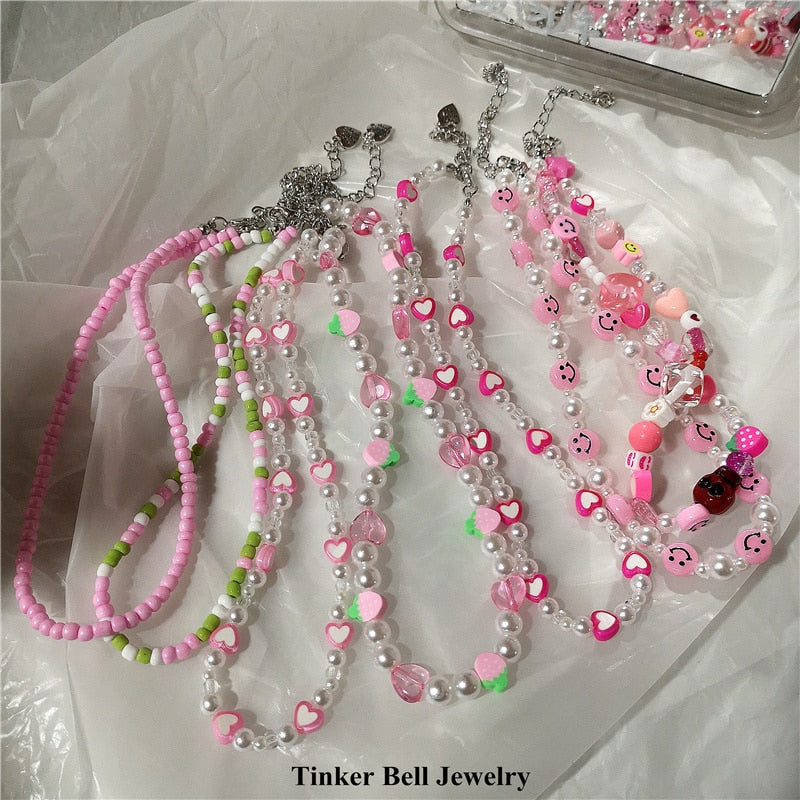 Cifeeo Crystal Smiley Star Heart Collar Beaded Necklace 2023 Trend ...