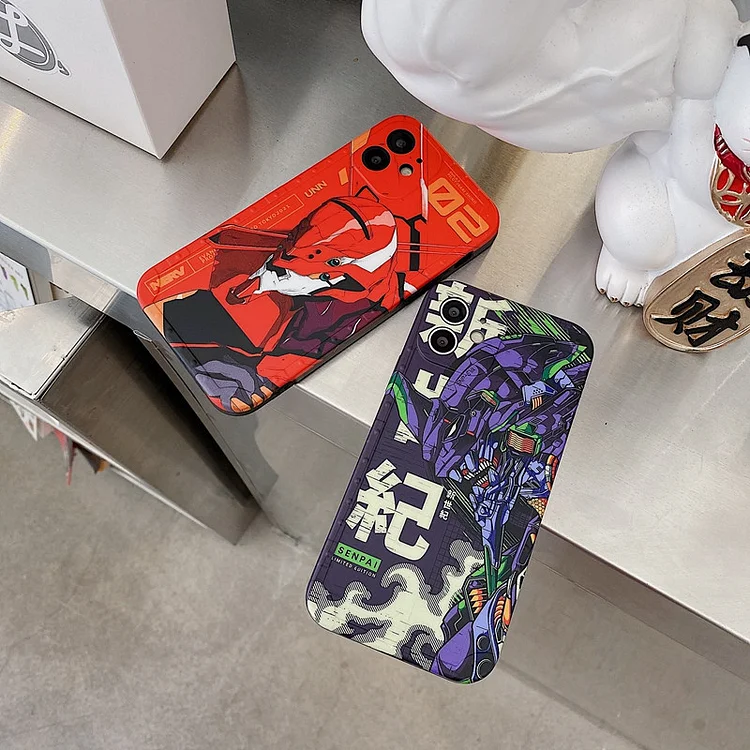Evangelion Phone Case - Evangelion Japanese Anime Back Cover Case For iPhone