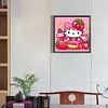Diamond Painting -5D Round Partial AB Drill Strawberry Kitty(35x35cm)