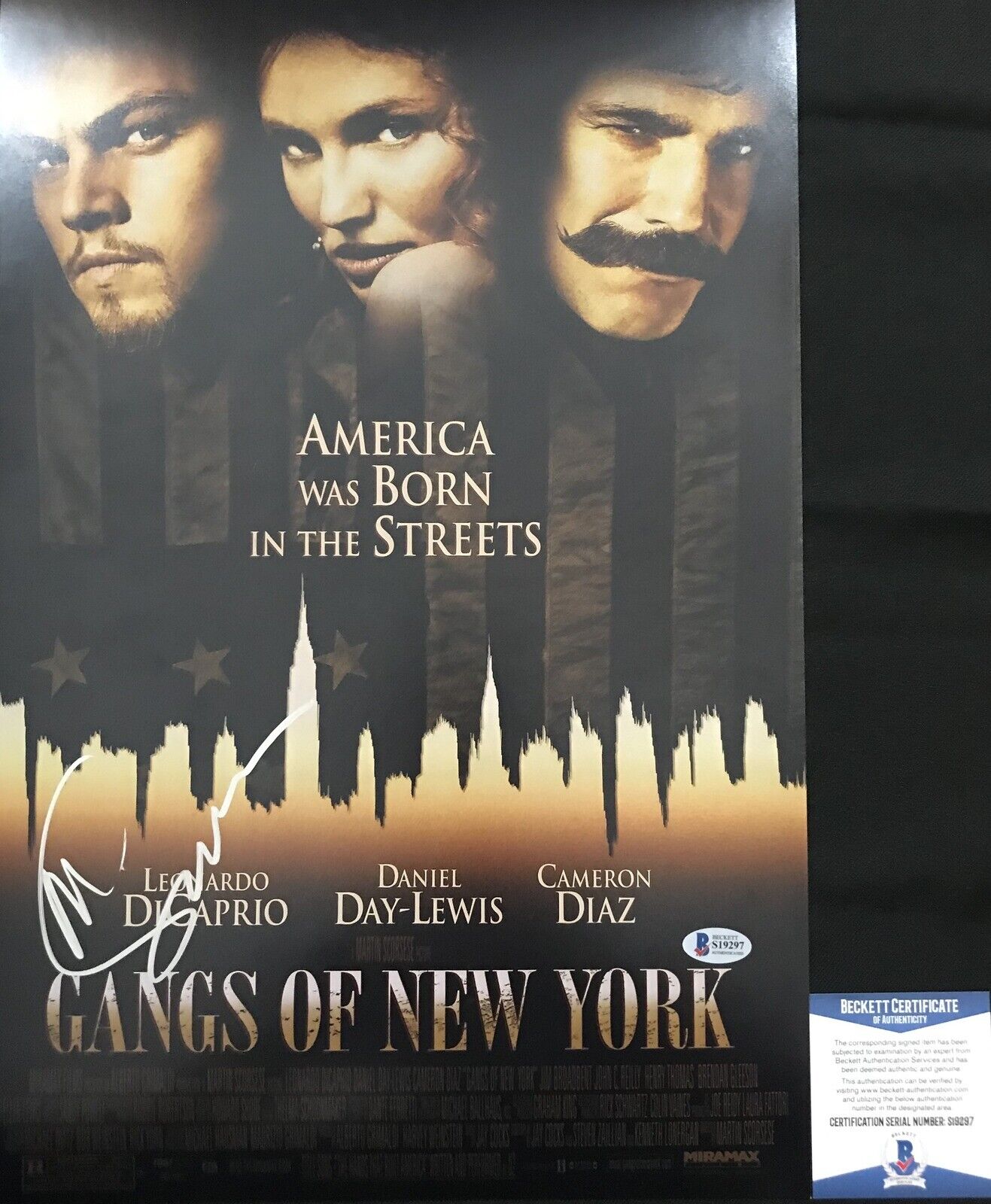 LEGEND Martin Scorsese Signed GANGS OF NEW YORK 12x18 MOVIE POSTER Photo Poster painting Beckett