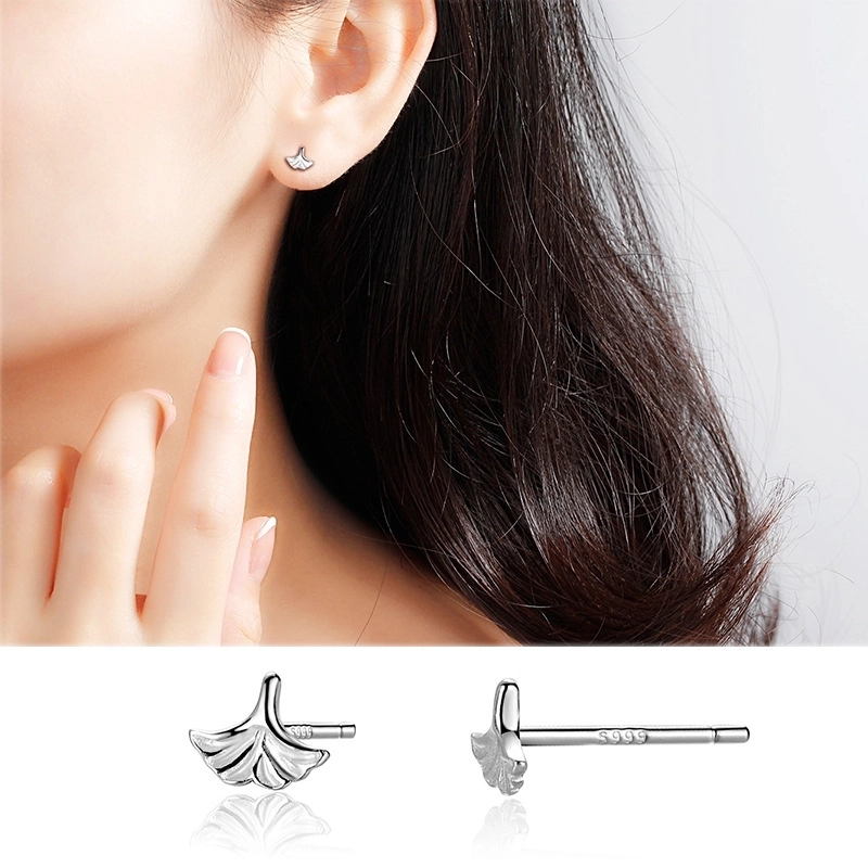 1 Pair 925 Sterling Silver Four Leaf Clover Star Lightning Ear Studs