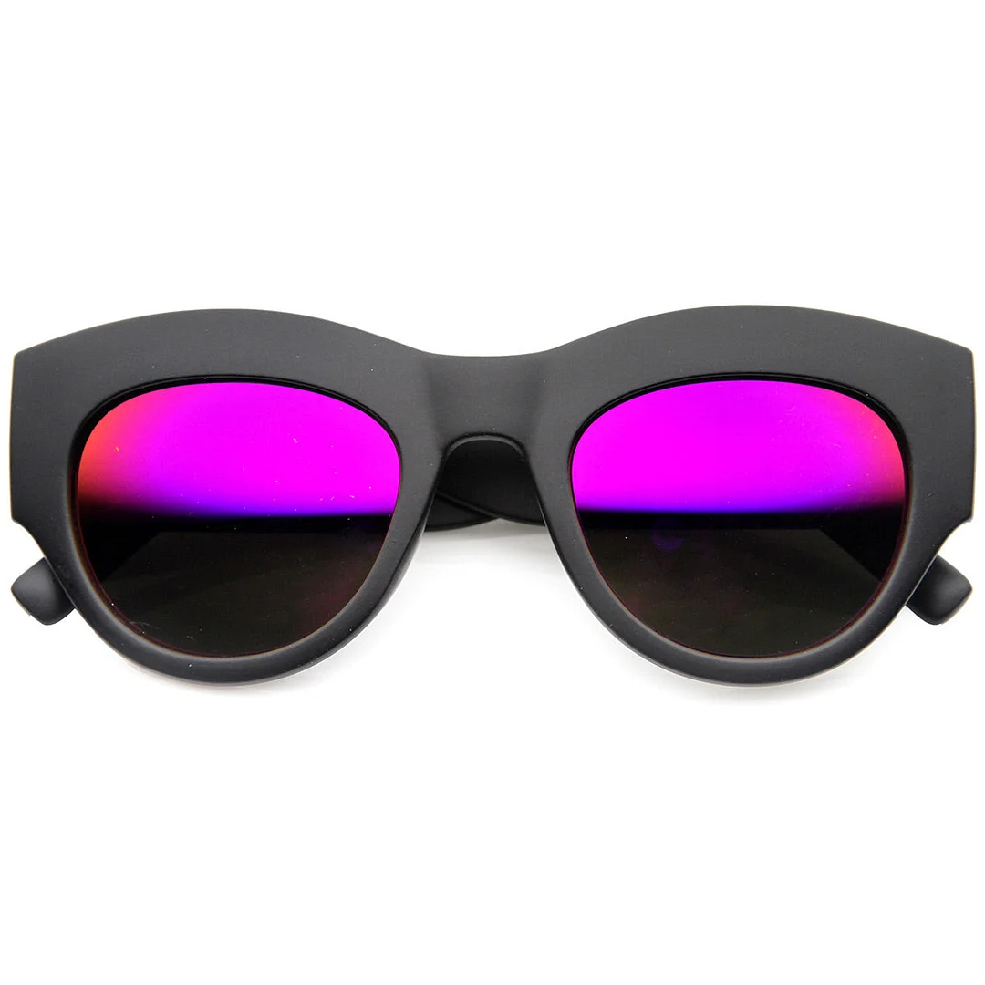 Bold Frame Flash Mirror Womens Fashion Couture glasses