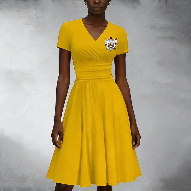 Simple and fashionable women's V-neck dress
