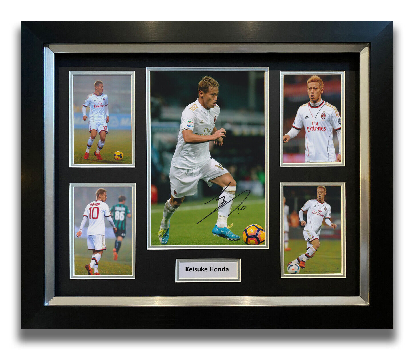 KEISUKE HONDA HAND SIGNED FRAMED Photo Poster painting DISPLAY - AC MILAN AUTOGRAPH.