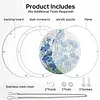 (18.5cm)DIY Acrylic Jigsaw Puzzle Window Hanging with Hanging Chain DIY Stained Glass Decoration Round Window Puzzle Decor for DIY Craft Project (Stained Glass Flower)