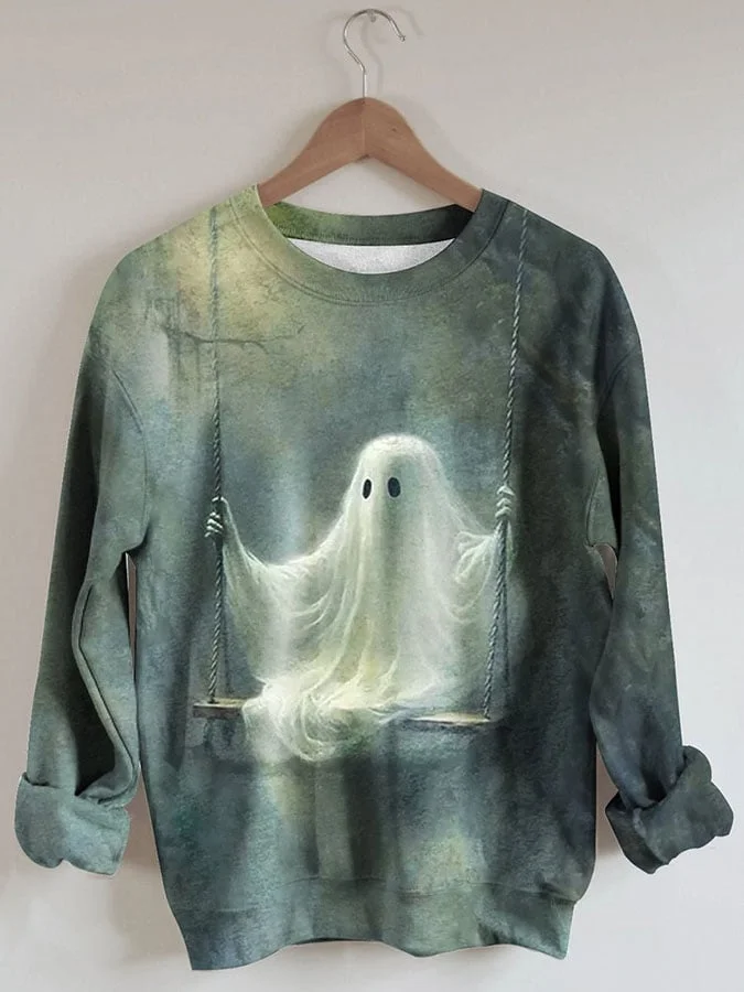 Ghost Ladies Print Sweatshirt