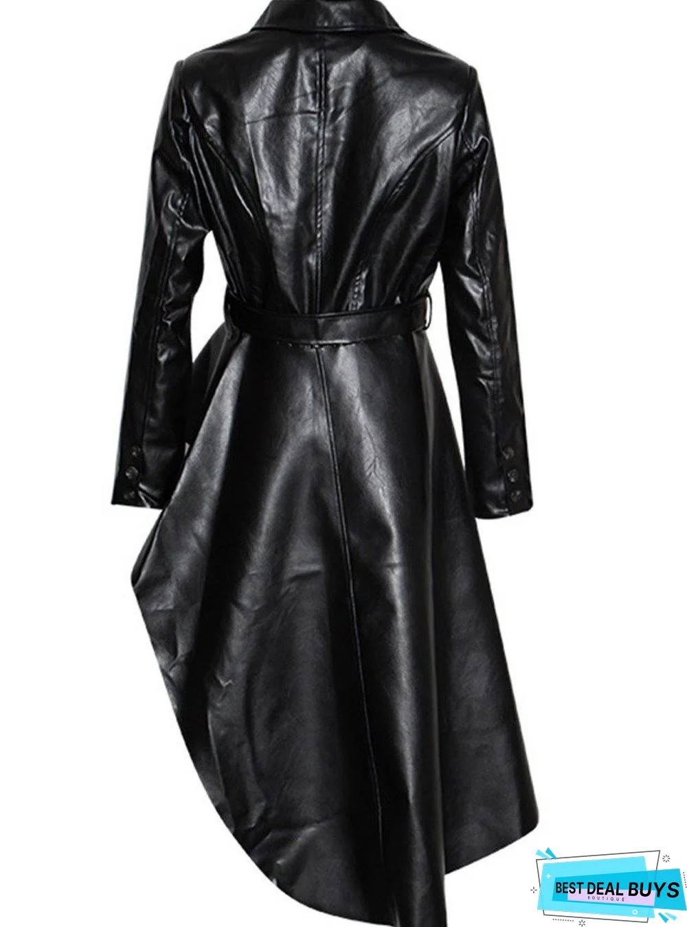 Belted Pu Leather Jacket