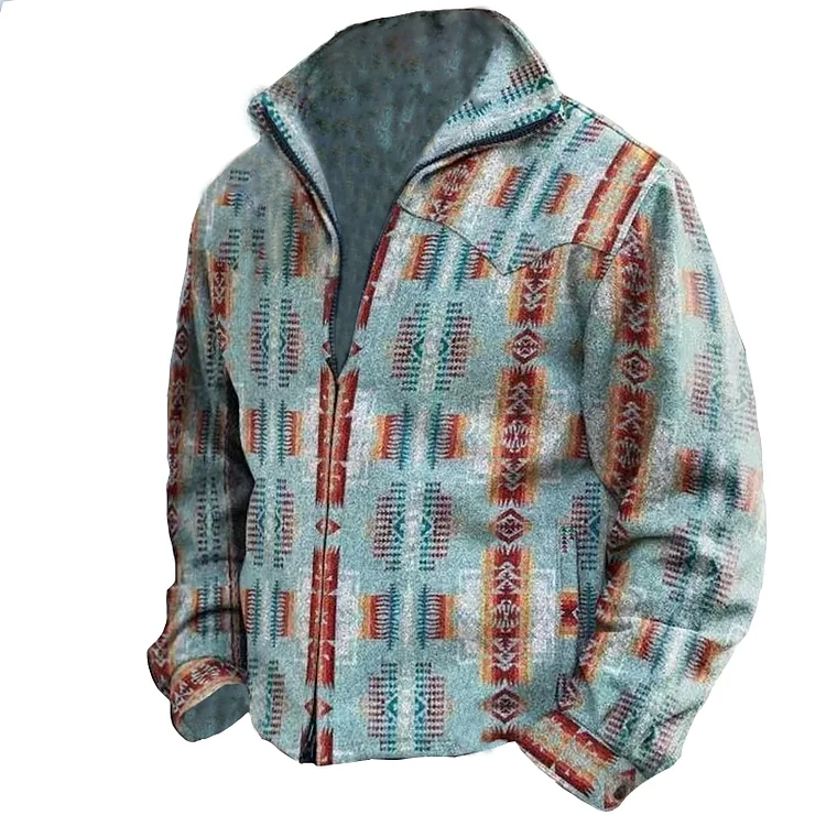 Men's Casual Ethnic Print Jacket