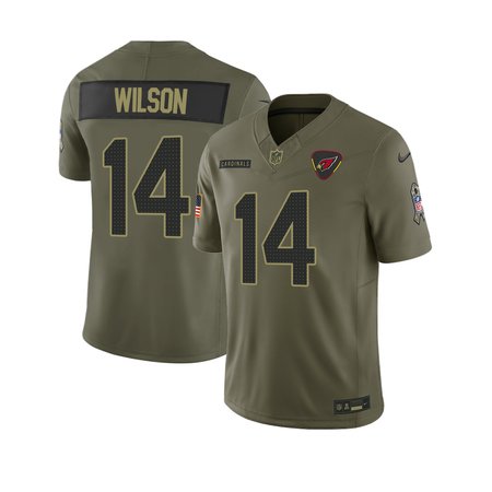Youth's Arizona Cardinals #14 Michael Wilson  Olive 2025 Salute to Service Retired Limited Jersey