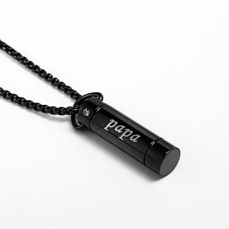 Minimalist Classic Style Letter Titanium Steel Plating Metal Unisex Necklace Pendant