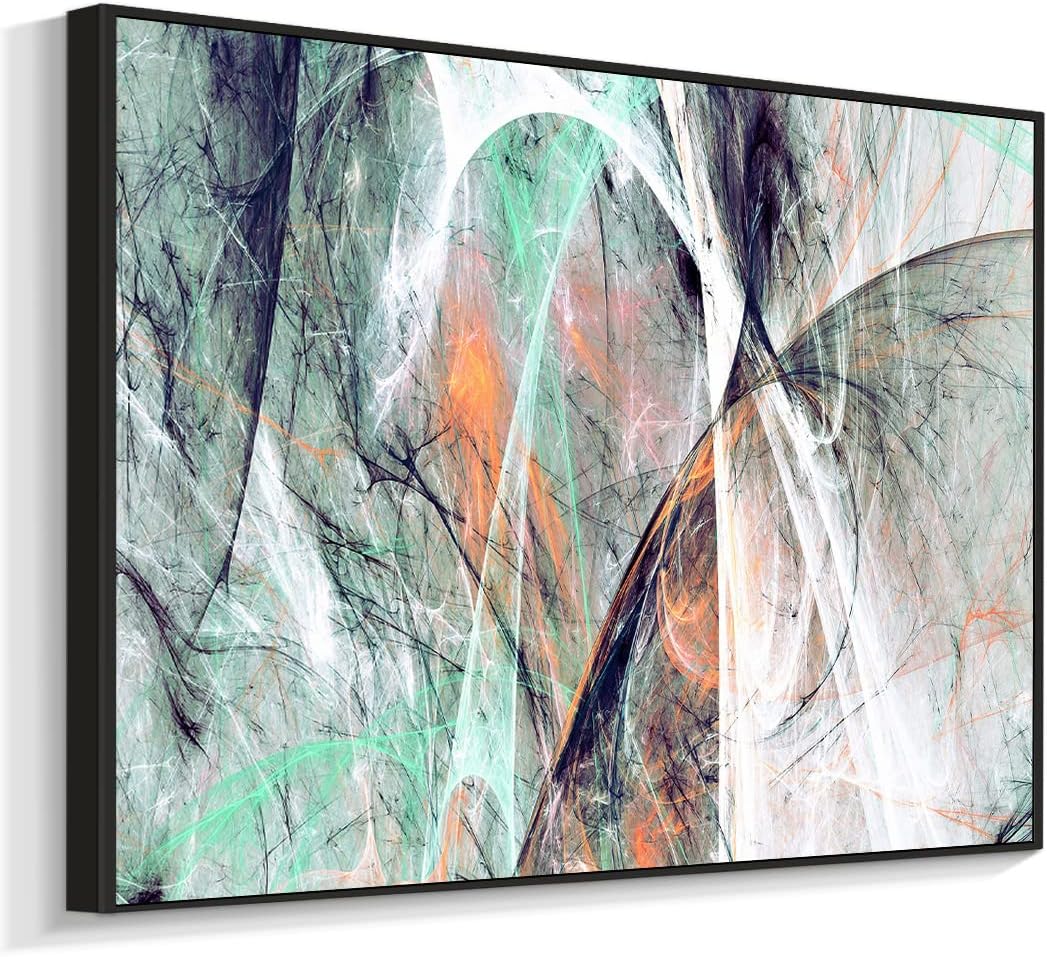 shine shone art Framed Abstract Fantasy Colorful Graffiti Canvas Painting Background Print Wall Art Set for Living Room,Bedroom(24 inch x16 inch , ABSTRACT_A) 24&#034;x16&#034;