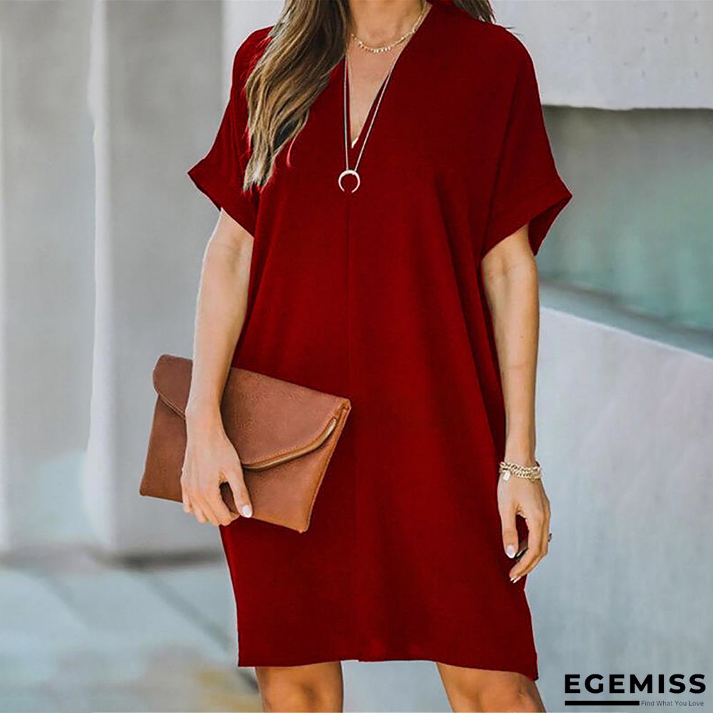 Loose Butterfly Hollow Solid Color Dress | EGEMISS