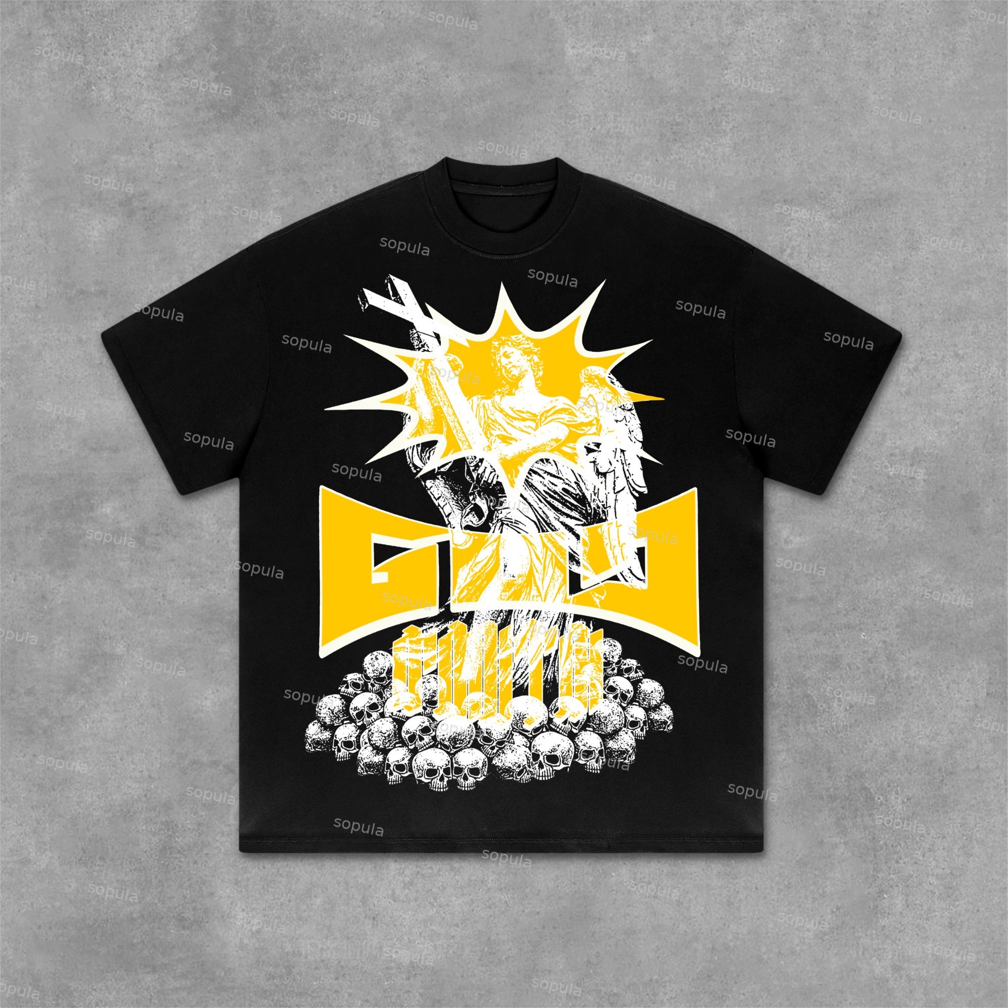 Sopula God Faith Graphic Cotton T-Shirt - SOPULA