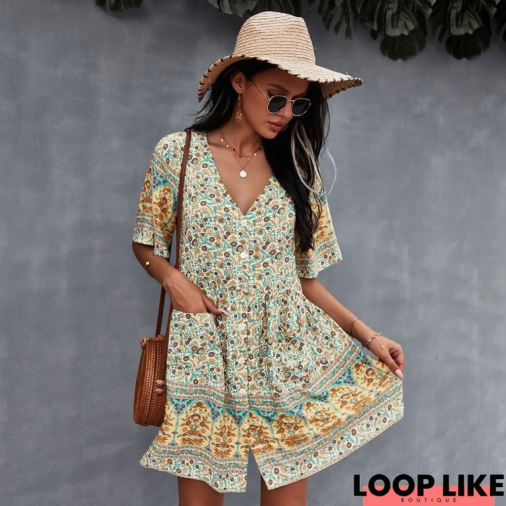 Bohemian Style Dress Sexy Skirt In Spring and Summer