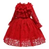 Kid Baby Girl Autumn Winter Wear Lace Princess Flower Dresses