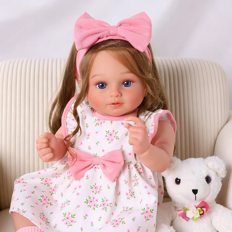 Babeside Rosie 20" Realistic Baby Doll &ndash; Soft & Safe Newborn Girl Gift with Floral Dress