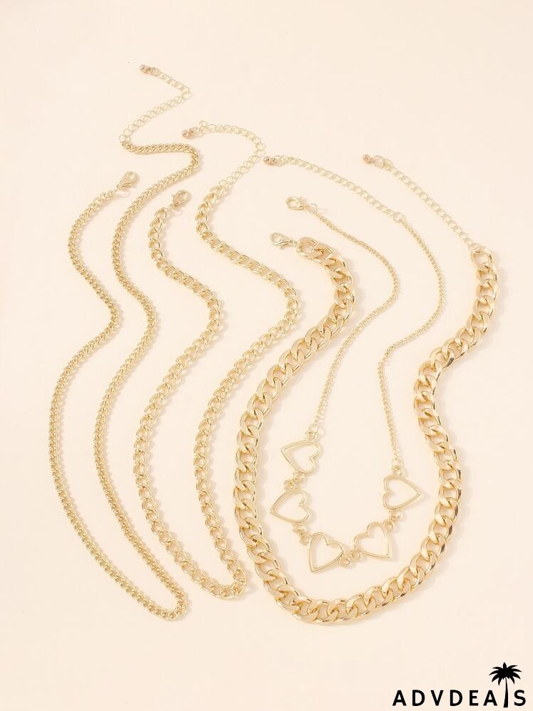 4pcs Chain Necklace