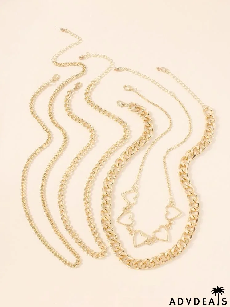 4pcs Chain Necklace