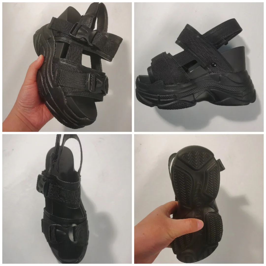 Fujin 12cm High Heeled Sandals Female Slides Shoes Thick Bottom Summer 2021 New Women's Shoes Wedge with Open Toe Platform Shoes