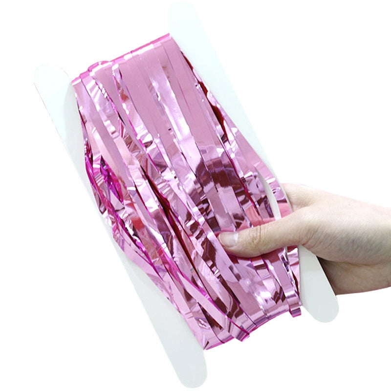 Wedding Party Decoration Tinsel Curtain Birthday Balloon Photography Background Wall Dress Up Rain Silk Ribbon Wool Tops3