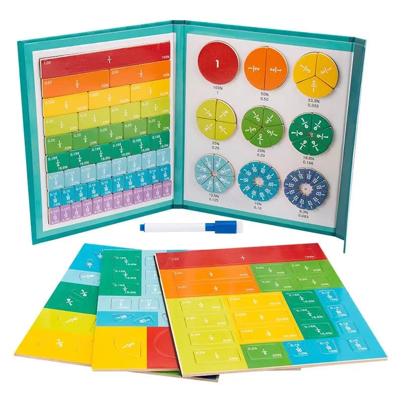 Product Introduction of Magnetic Fraction Demonstration Book, 1 Set Math Teaching Aid, Learning Toy for Gift, Mathematical Knowledge Training Toys, Interactive Game Props,&nbsp;Educational Material&nbsp;Toys 5