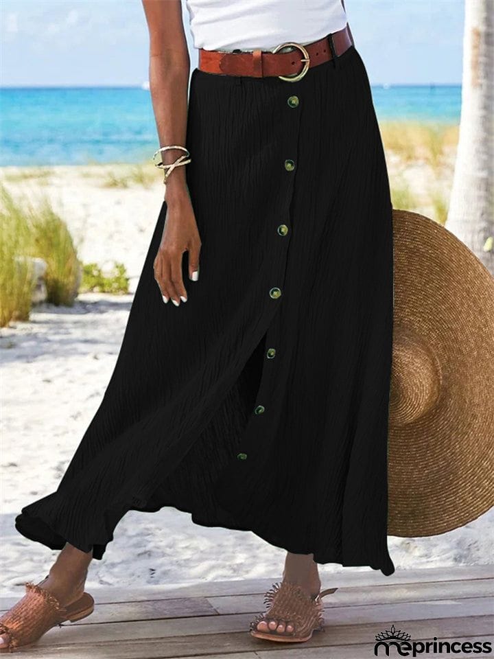 Casual Solid Color Skirts For Women