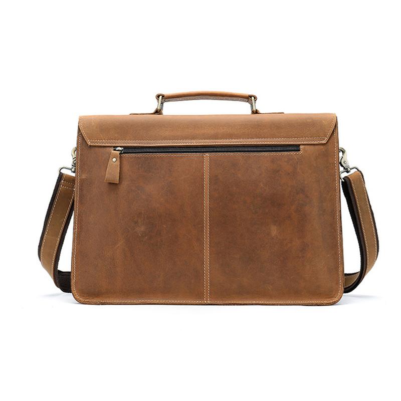 Mens Fashion Classic Leather Vintage Shoulder Bags Crossbody Packs