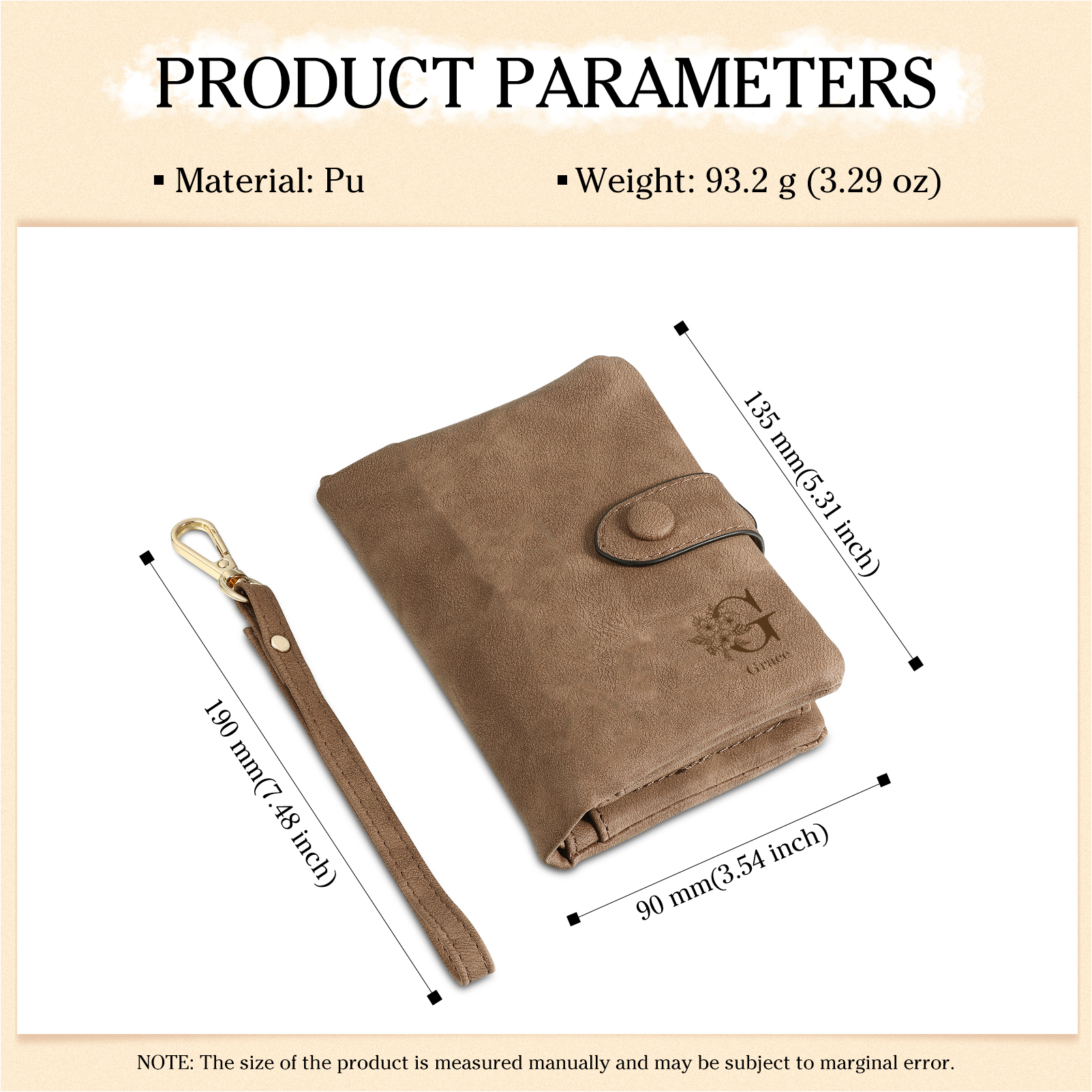 Portafoglio in PU pelle albero di vita con 6 letetre & 1 testo & 1 nome personalizzati per mamma/nonna