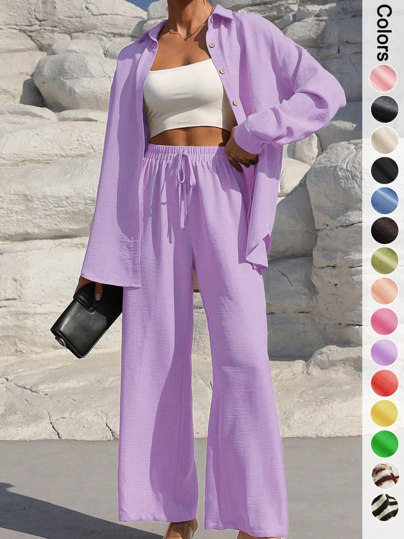 Women's Casual Sporty Shirt and Pants Set, Loose-Fit Zebra Stripe Two-Piece Suits, Ideal for Home Relaxation and Vacation