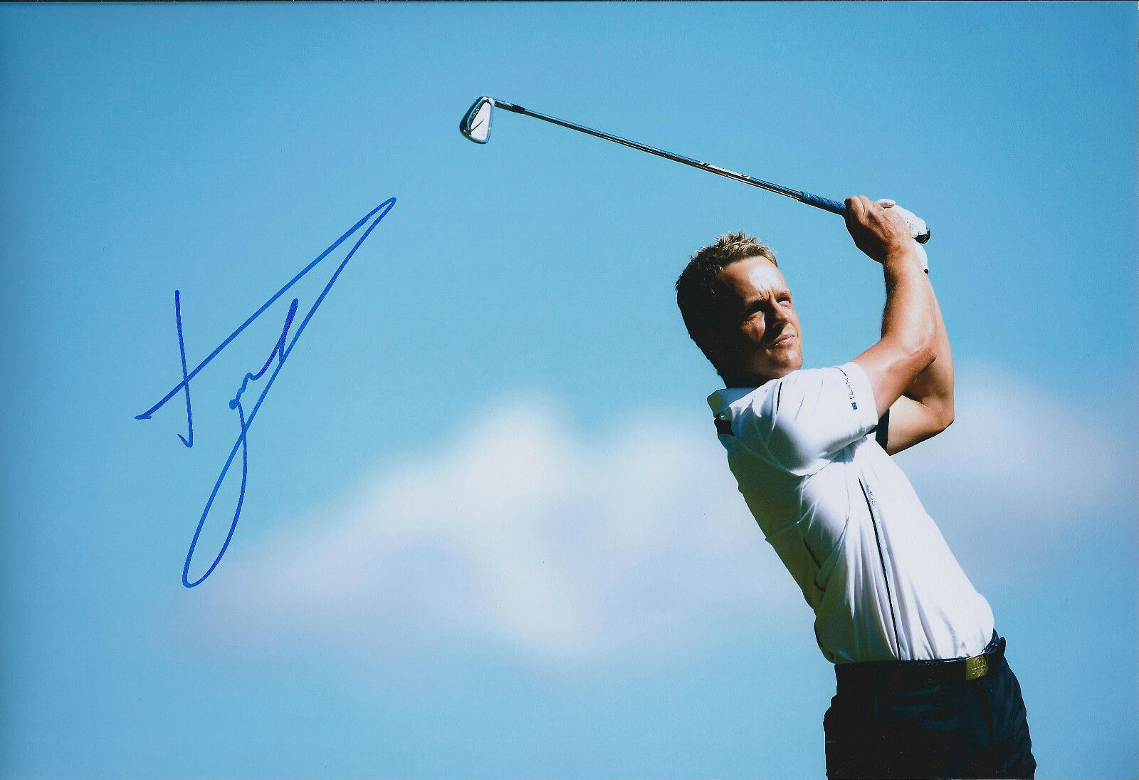 Luke DONALD SIGNED Autograph 12x8 Photo Poster painting AFTAL COA Ryder Cup Celtic Manor RARE