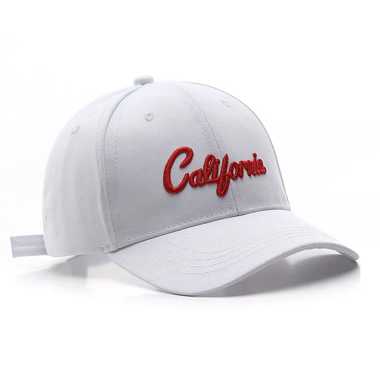 Letter Embroidered Baseball Cap for Women Summer Simple Solid Color Versatile Cap Outdoor Casual Sports Sun Hat Casquette Femme