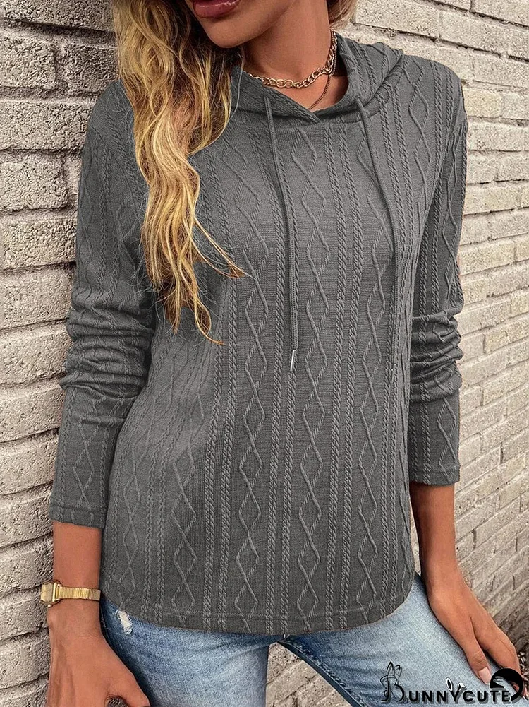 Women's Scoop Neck Long Sleeve Solid Tops