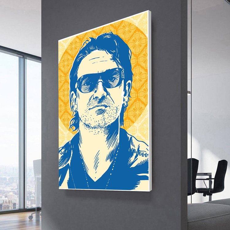 U2 lead vocals Bono Canvas Wall Art