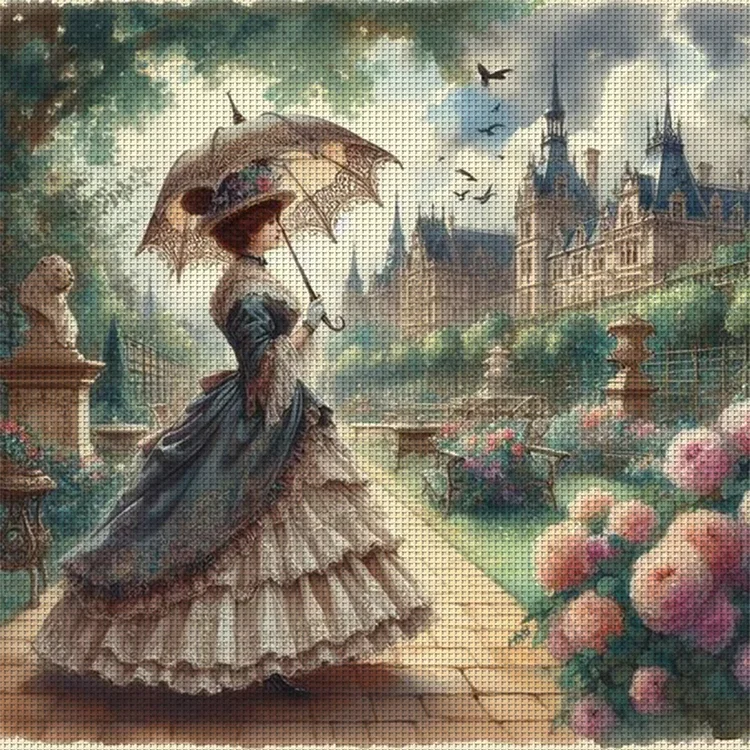 Noble Lady 11CT Stamped Cross Stitch 40*60CM