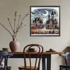 (40*40cm)Halloween Street - Full Round Drill Diamond Painting