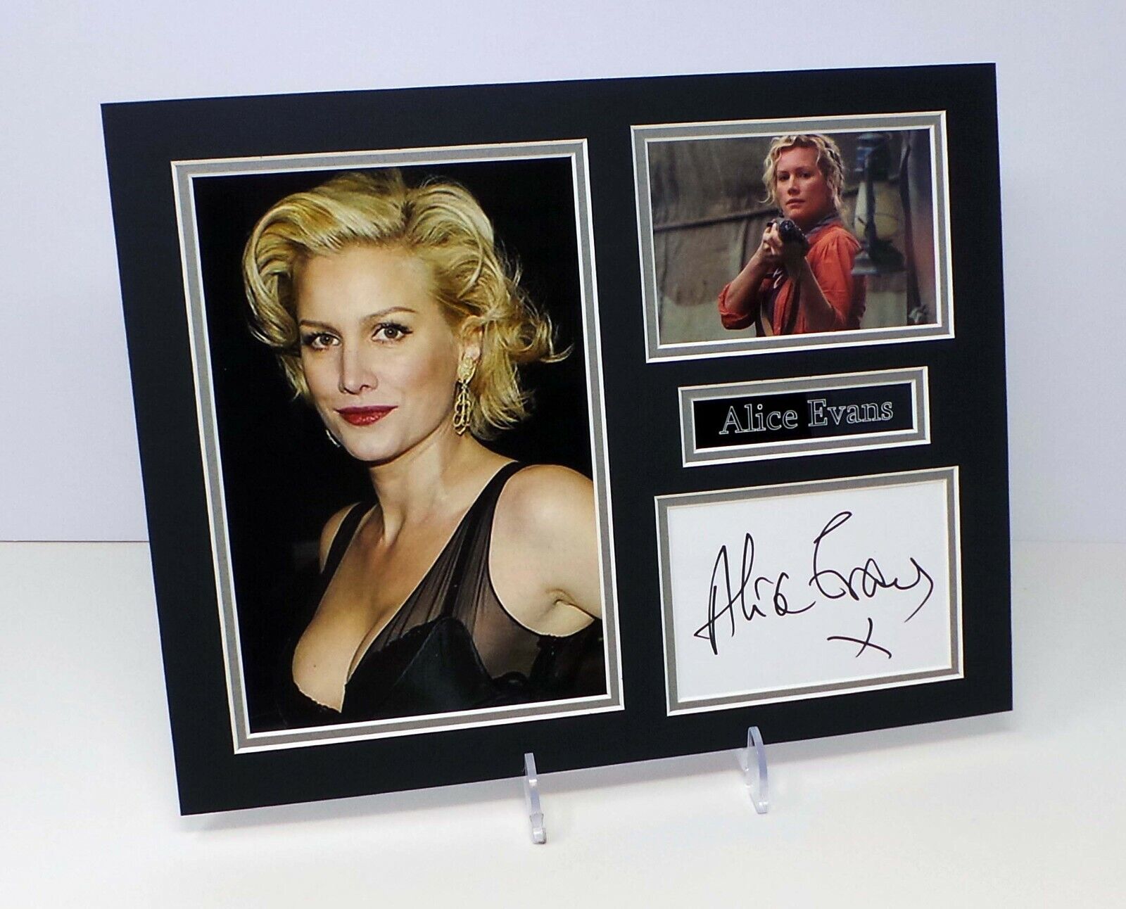 Alice EVANS Signed Mounted SEXY Photo Poster painting Display AFTAL RD COA American Actress