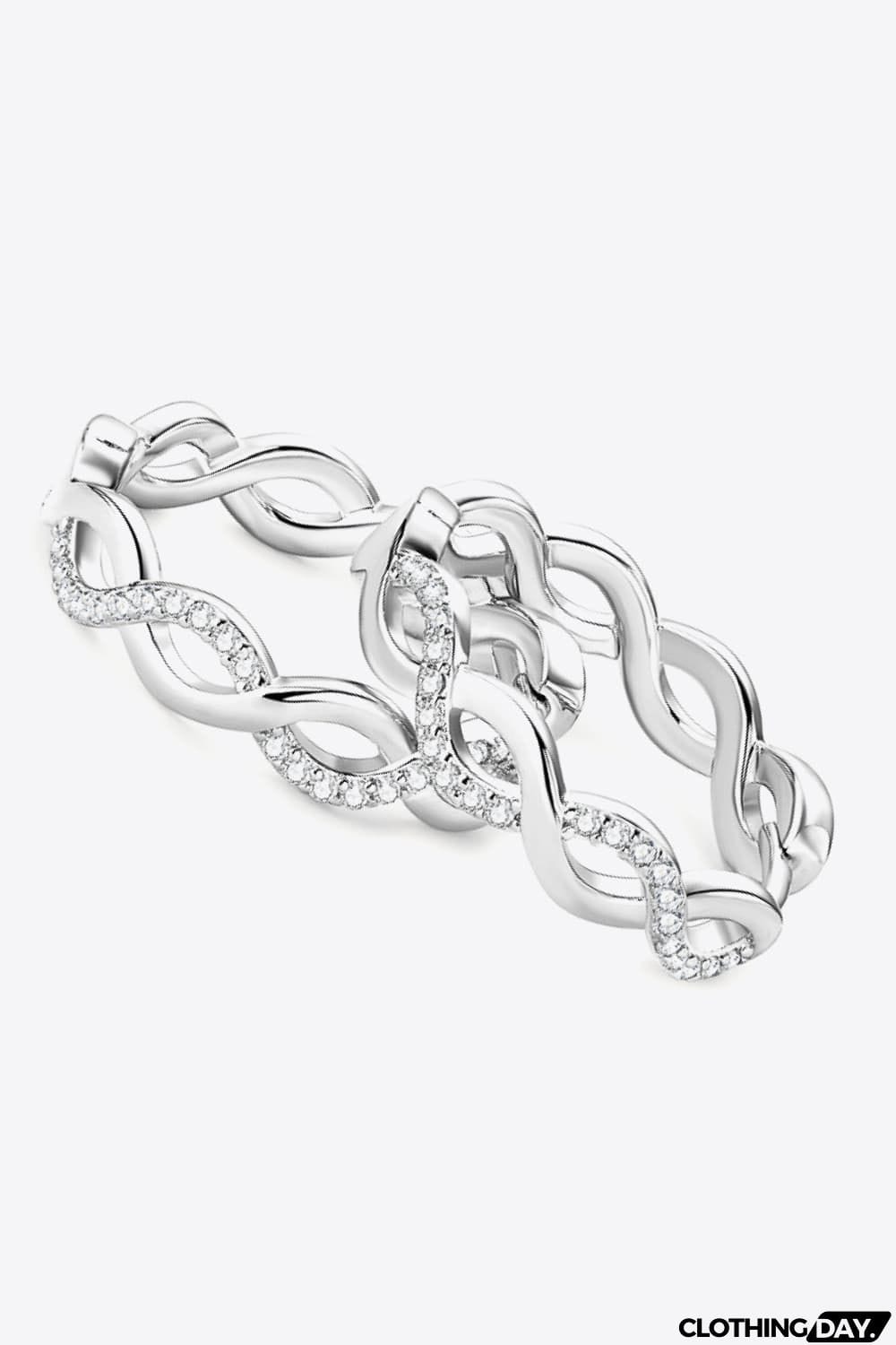 Moissanite Crisscross Hoop Earrings