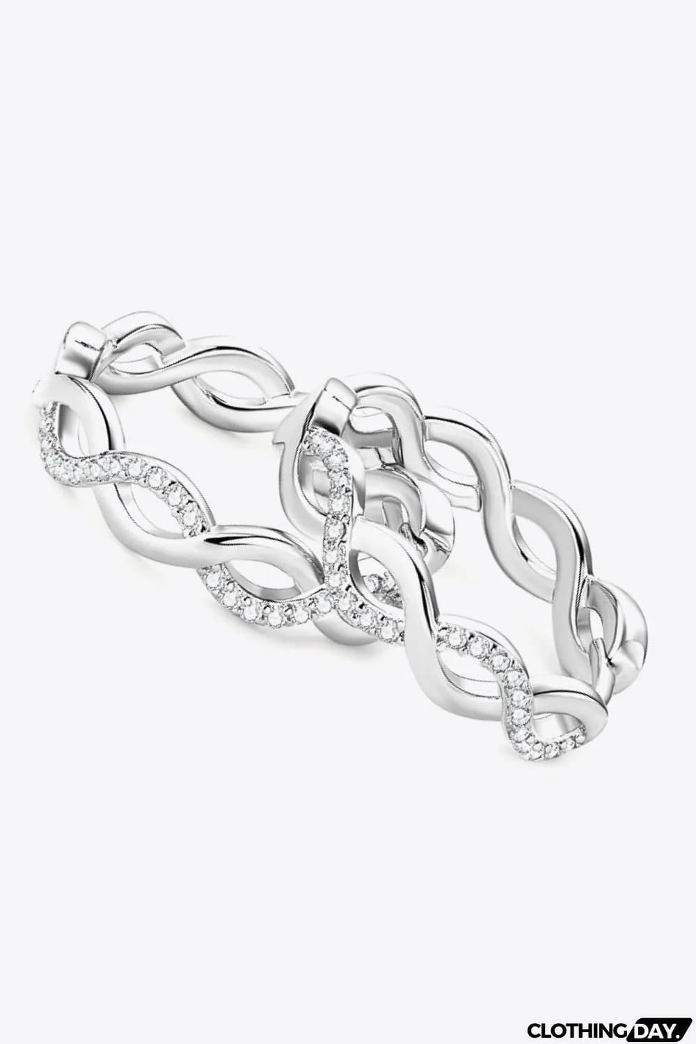 Moissanite Crisscross Hoop Earrings