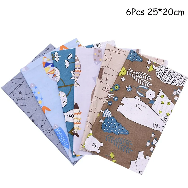 25x25cm and 25x20cm Printed Cotton Fabric Cloth Sewing Quilting Fabrics for Patchwork Needlework DIY Handmade Accessories