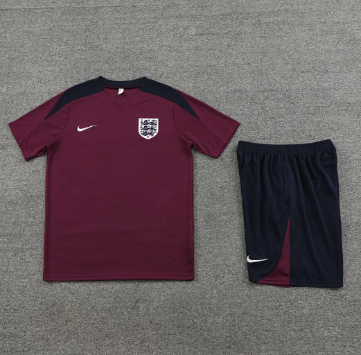 24/25 England Training Kit Short Sleeve Football Jersey Set Thai Quality