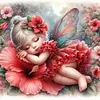 Cute Girl-11CT Stamped Cross Stitch 40*40cm/15.75*15.75in tapestrymarket